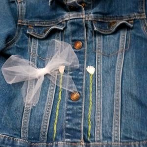 Jean jacket hand embroidered